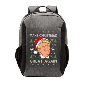 Funny Trump 2024 Make Christmas Great Again Ugly Gift Vector Backpack