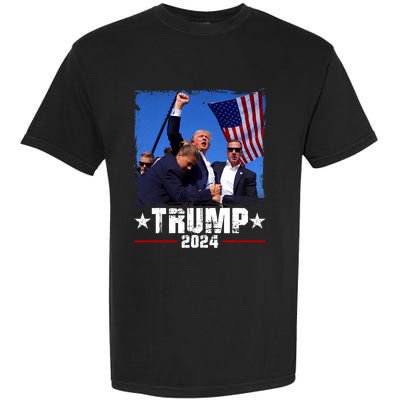 Fight Trump 2024 Election American Flag Donald Trump 2024 Garment-Dyed Heavyweight T-Shirt