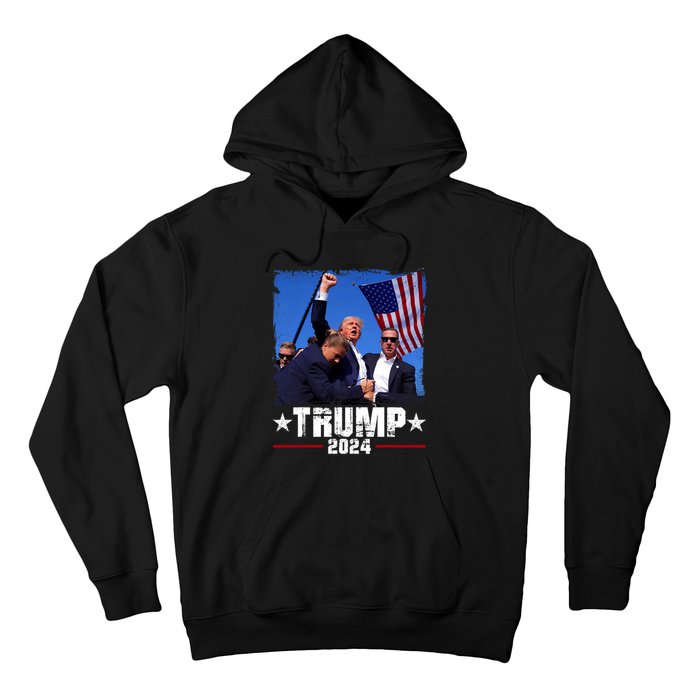 Fight Trump 2024 Election American Flag Donald Trump 2024 Hoodie