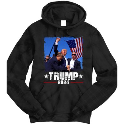 Fight Trump 2024 Election American Flag Donald Trump 2024 Tie Dye Hoodie