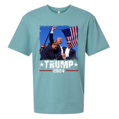 Fight Trump 2024 Election American Flag Donald Trump 2024 Sueded Cloud Jersey T-Shirt