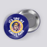 Funny Trump 2024 ItS The Time We Circle Back American Flag Funny Gift Button