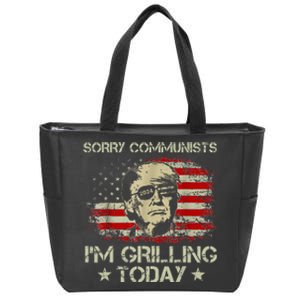 Funny Trump 2024 Communists IM Grilling Today Zip Tote Bag