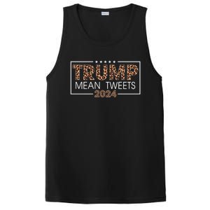 Funny Trump 2024 Mean Tweets Leopard Print Gift Cool Gift PosiCharge Competitor Tank