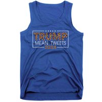 Funny Trump 2024 Mean Tweets Leopard Print Gift Cool Gift Tank Top