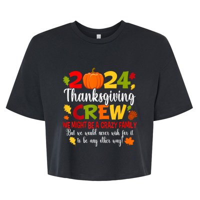 Family Thanksgiving 2024 Thanksgiving Crew Turkey Matching Bella+Canvas Jersey Crop Tee