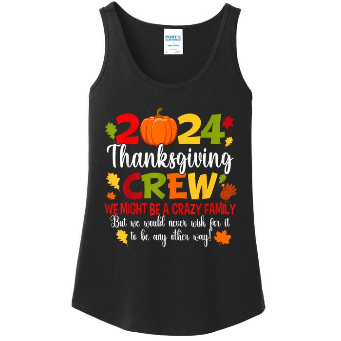 Family Thanksgiving 2024 Thanksgiving Crew Turkey Matching Ladies Essential Tank