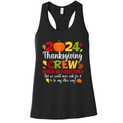 Family Thanksgiving 2024 Thanksgiving Crew Turkey Matching Women's Racerback Tank