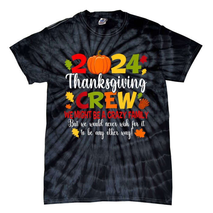 Family Thanksgiving 2024 Thanksgiving Crew Turkey Matching Tie-Dye T-Shirt