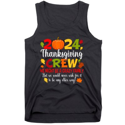 Family Thanksgiving 2024 Thanksgiving Crew Turkey Matching Tank Top