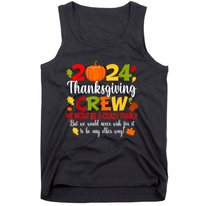 Family Thanksgiving 2024 Thanksgiving Crew Turkey Matching Tank Top