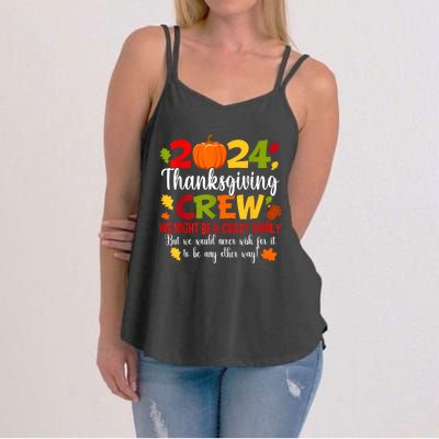 Family Thanksgiving 2024 Thanksgiving Crew Turkey Matching Women's Strappy Tank