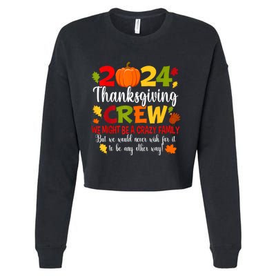 Family Thanksgiving 2024 Thanksgiving Crew Turkey Matching Cropped Pullover Crew