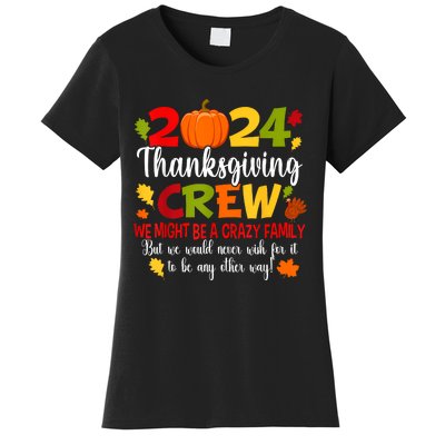 Family Thanksgiving 2024 Thanksgiving Crew Turkey Matching Women's T-Shirt