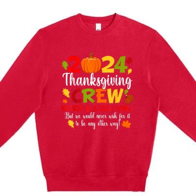 Family Thanksgiving 2024 Thanksgiving Crew Turkey Matching Premium Crewneck Sweatshirt