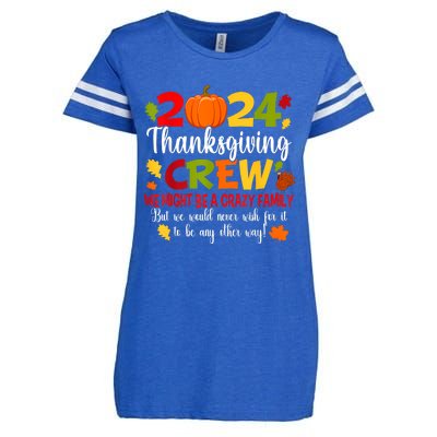 Family Thanksgiving 2024 Thanksgiving Crew Turkey Matching Enza Ladies Jersey Football T-Shirt