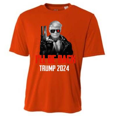 Funny Trump 2024 45 47 Trumpinator ILl Be Back Save America Cooling Performance Crew T-Shirt