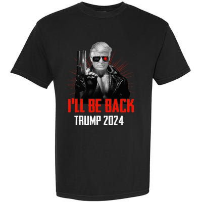 Funny Trump 2024 45 47 Trumpinator ILl Be Back Save America Garment-Dyed Heavyweight T-Shirt