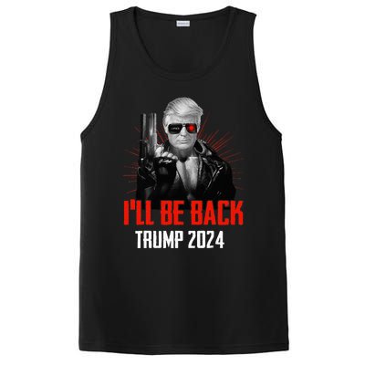 Funny Trump 2024 45 47 Trumpinator ILl Be Back Save America PosiCharge Competitor Tank