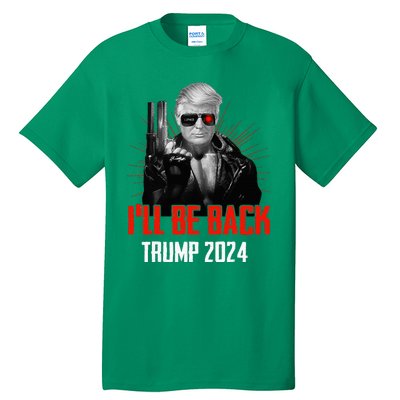 Funny Trump 2024 45 47 Trumpinator ILl Be Back Save America Tall T-Shirt