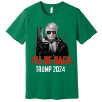 Funny Trump 2024 45 47 Trumpinator ILl Be Back Save America Premium T-Shirt