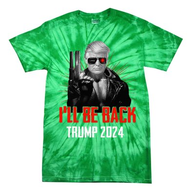 Funny Trump 2024 45 47 Trumpinator ILl Be Back Save America Tie-Dye T-Shirt