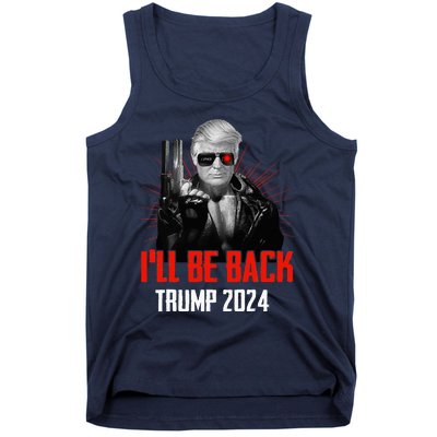 Funny Trump 2024 45 47 Trumpinator ILl Be Back Save America Tank Top