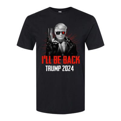 Funny Trump 2024 45 47 Trumpinator ILl Be Back Save America Softstyle CVC T-Shirt