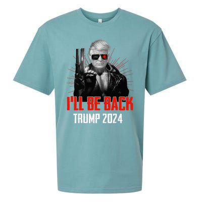 Funny Trump 2024 45 47 Trumpinator ILl Be Back Save America Sueded Cloud Jersey T-Shirt