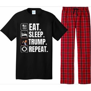 Funny Trump 2024 Take America Back American Flag Pajama Set