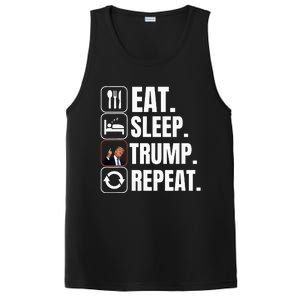 Funny Trump 2024 Take America Back American Flag PosiCharge Competitor Tank