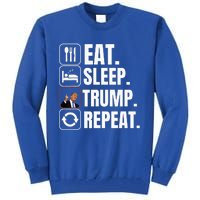 Funny Trump 2024 Take America Back American Flag Tall Sweatshirt