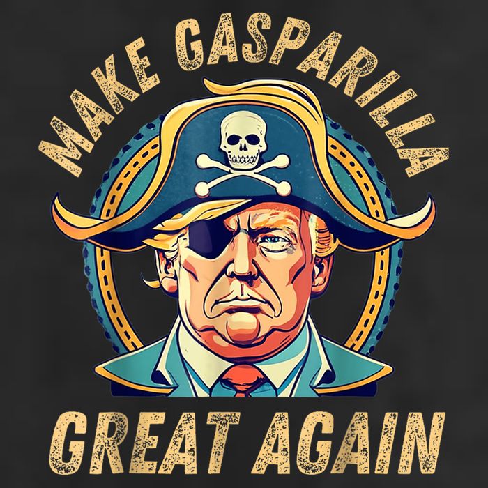 Funny Trump 2024 Make Gasparilla Great Again Gasparilla 7 Panel Mesh Trucker Snapback Hat