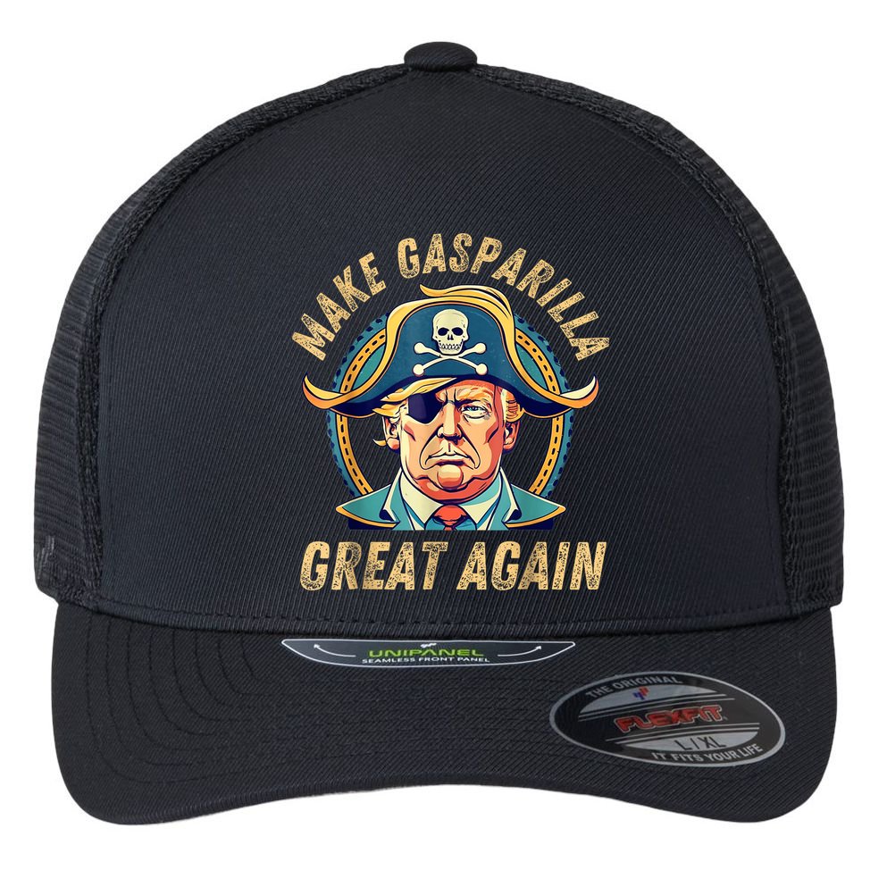 Funny Trump 2024 Make Gasparilla Great Again Gasparilla Flexfit Unipanel Trucker Cap