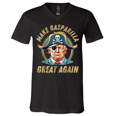 Funny Trump 2024 Make Gasparilla Great Again Gasparilla V-Neck T-Shirt