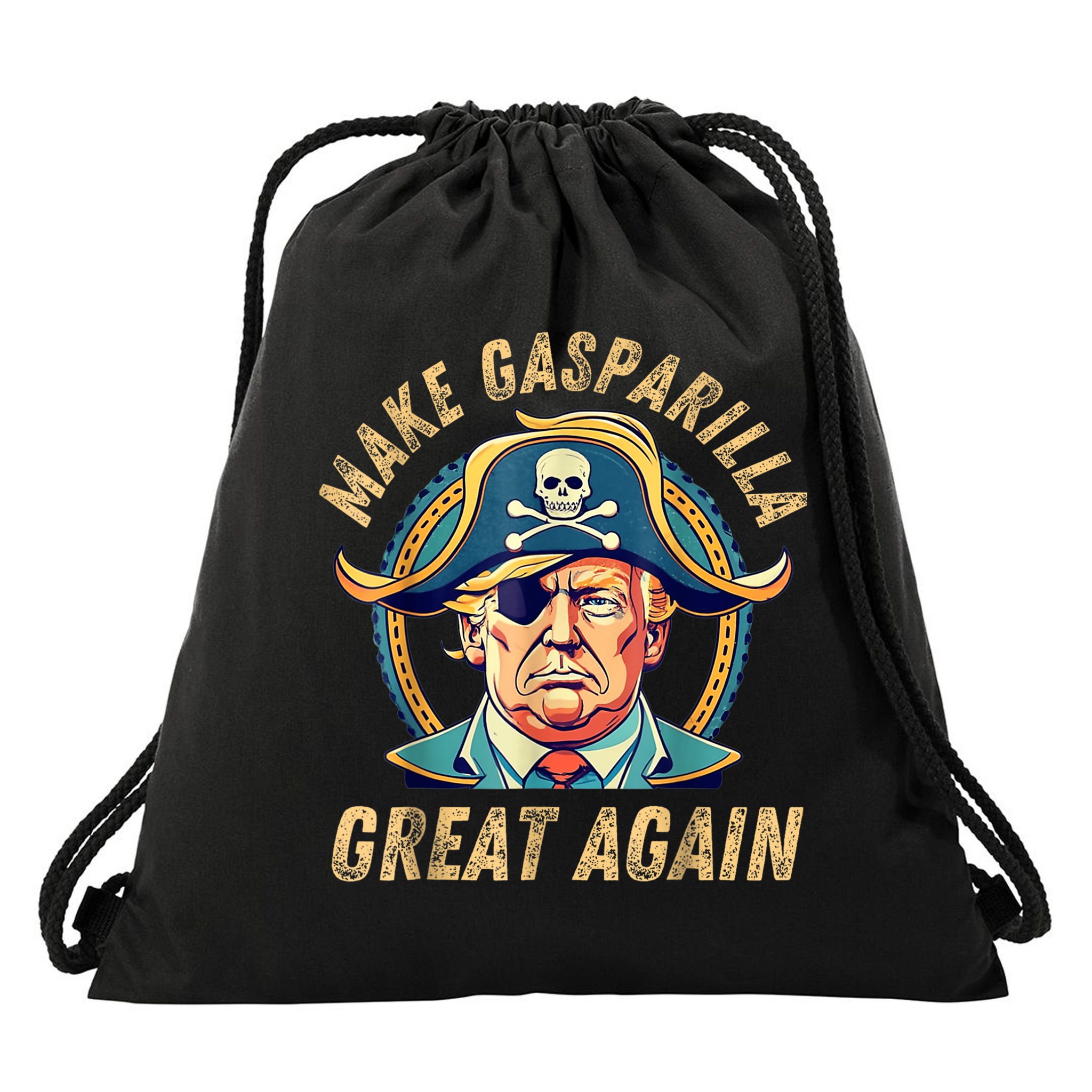 Funny Trump 2024 Make Gasparilla Great Again Gasparilla Drawstring Bag