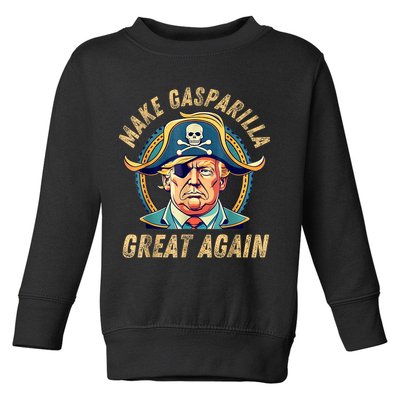 Funny Trump 2024 Make Gasparilla Great Again Gasparilla Toddler Sweatshirt