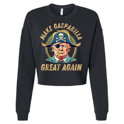 Funny Trump 2024 Make Gasparilla Great Again Gasparilla Cropped Pullover Crew