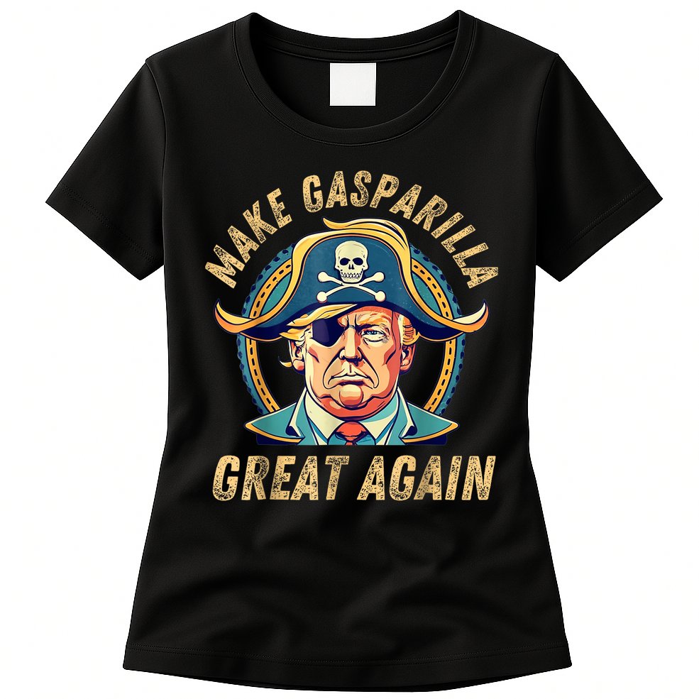 Funny Trump 2024 Make Gasparilla Great Again Gasparilla Womens T-Shirt