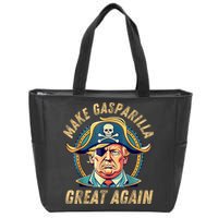 Funny Trump 2024 Make Gasparilla Great Again Gasparilla Zip Tote Bag