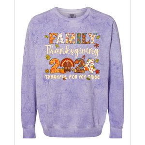 Family Thanksgiving 2024 Thanksgiving Crew Matching Group Colorblast Crewneck Sweatshirt