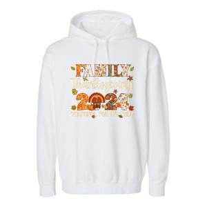 Family Thanksgiving 2024 Thanksgiving Crew Matching Group Garment-Dyed Fleece Hoodie