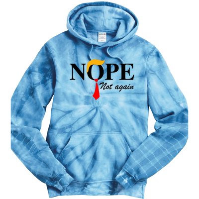 Funny Trump 2024 Nope Not Again Tie Dye Hoodie