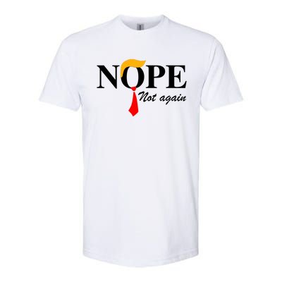 Funny Trump 2024 Nope Not Again Softstyle® CVC T-Shirt