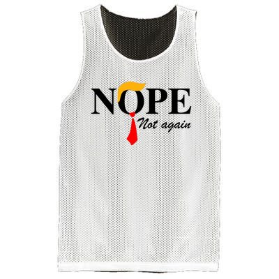 Funny Trump 2024 Nope Not Again Mesh Reversible Basketball Jersey Tank