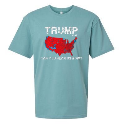 Funny Trump 2024 Can You Hear Us Now Sueded Cloud Jersey T-Shirt