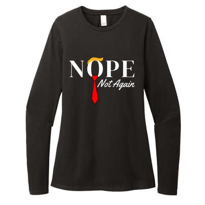 Funny Trump 2024 Nope Not Again Womens CVC Long Sleeve Shirt