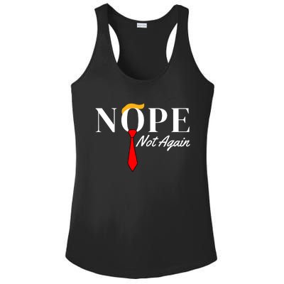 Funny Trump 2024 Nope Not Again Ladies PosiCharge Competitor Racerback Tank