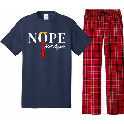 Funny Trump 2024 Nope Not Again Pajama Set