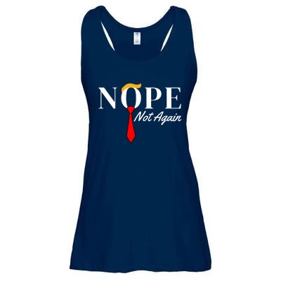 Funny Trump 2024 Nope Not Again Ladies Essential Flowy Tank